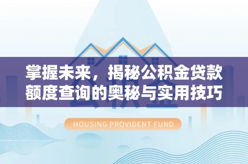 美浓掌握未来，揭秘公积金贷款额度查询的奥秘与实用技巧
