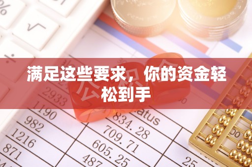 美浓满足这些要求，你的资金轻松到手