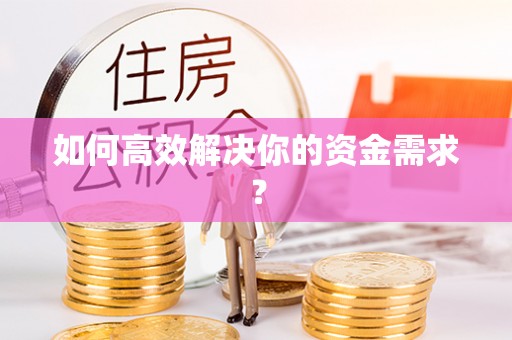 美浓如何高效解决你的资金需求？