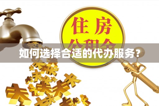 美浓如何选择合适的代办服务？