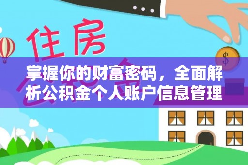 美浓掌握你的财富密码，全面解析公积金个人账户信息管理与优化
