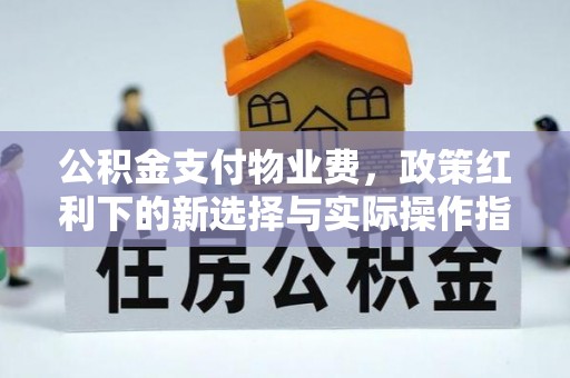 美浓公积金支付物业费，政策红利下的新选择与实际操作指南