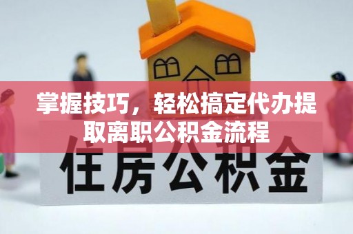 美浓掌握技巧，轻松搞定代办提取离职公积金流程