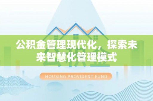 美浓公积金管理现代化，探索未来智慧化管理模式
