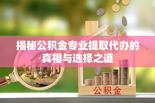 美浓揭秘公积金专业提取代办的真相与选择之道