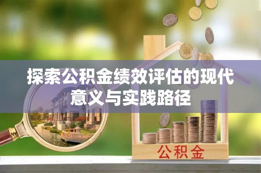 美浓探索公积金绩效评估的现代意义与实践路径