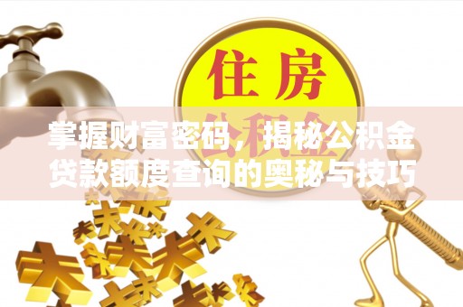 美浓掌握财富密码，揭秘公积金贷款额度查询的奥秘与技巧
