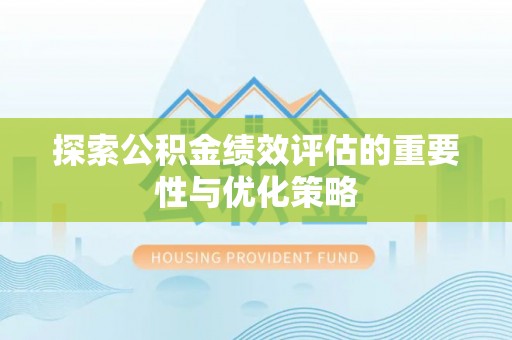 美浓探索公积金绩效评估的重要性与优化策略