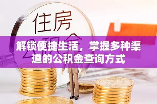美浓解锁便捷生活，掌握多种渠道的公积金查询方式