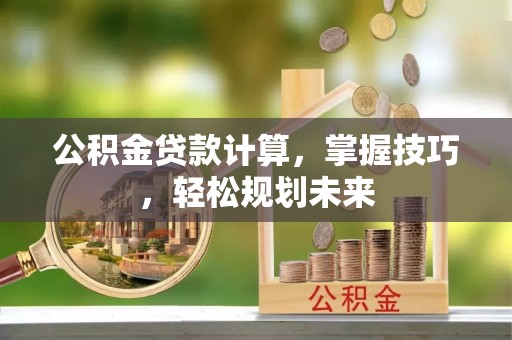 美浓公积金贷款计算，掌握技巧，轻松规划未来