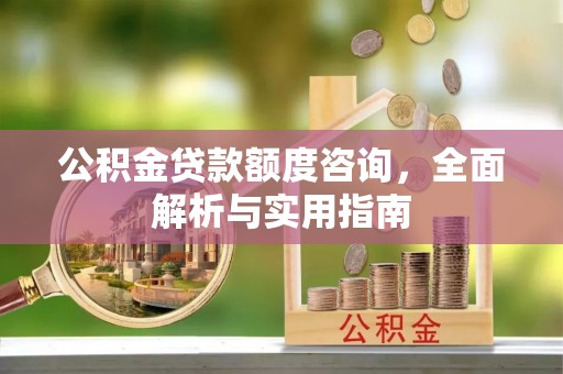 美浓公积金贷款额度咨询，全面解析与实用指南