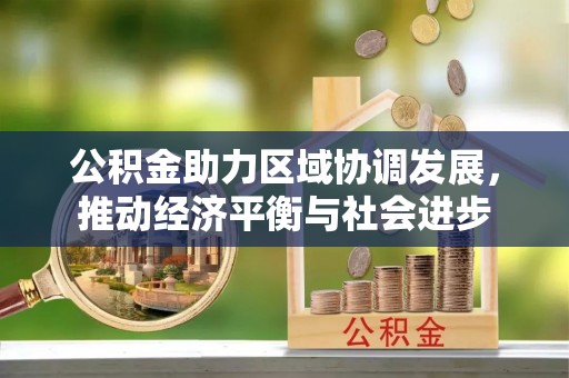 美浓公积金助力区域协调发展，推动经济平衡与社会进步