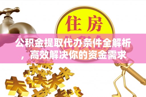 美浓公积金提取代办条件全解析，高效解决你的资金需求