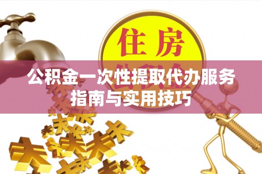 美浓公积金一次性提取代办服务指南与实用技巧